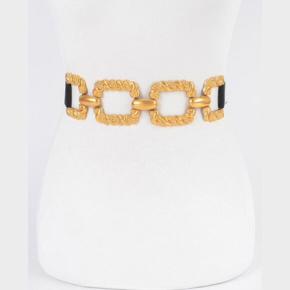 Multi Metal Buckle Elastic Plus Size Belt - Picture 1 of 4